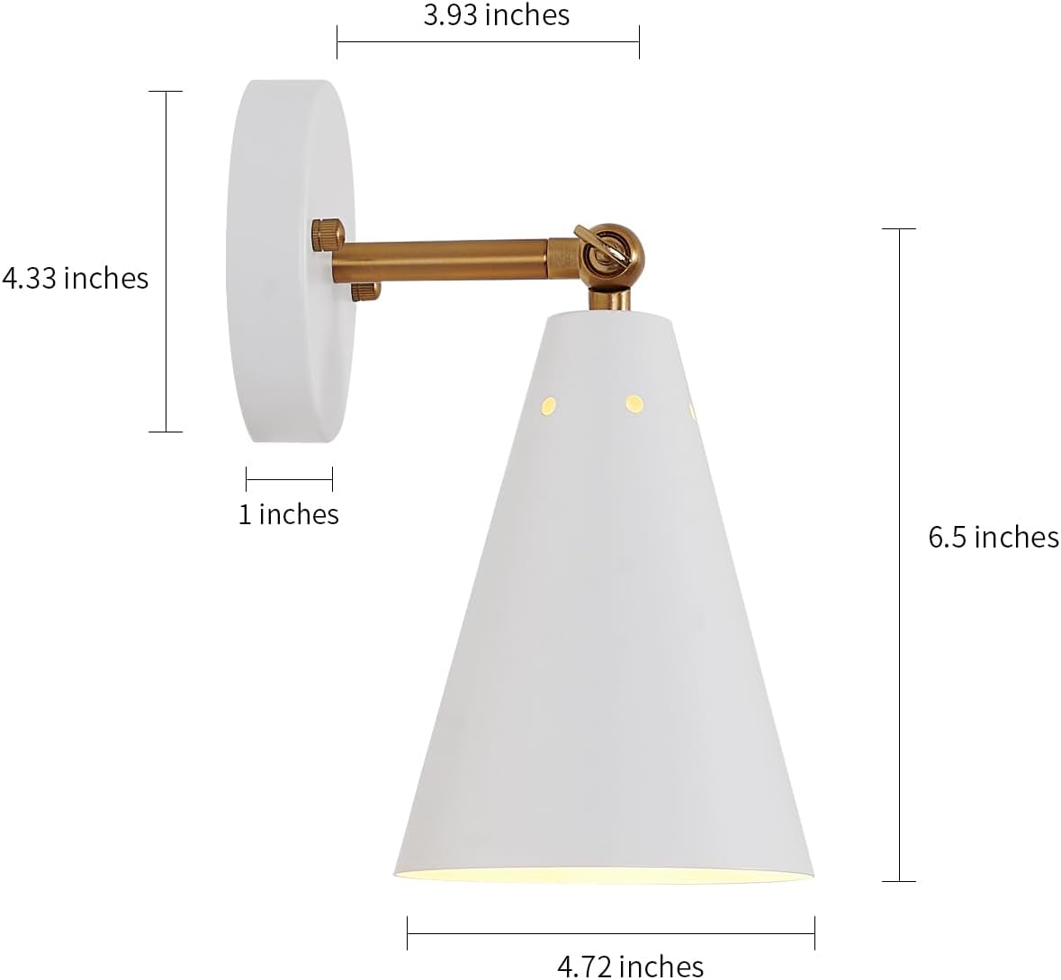 Modern Swing Arm White Wall Sconces Set