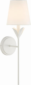 Crystorama Broche 6'' Matte White Sconce
