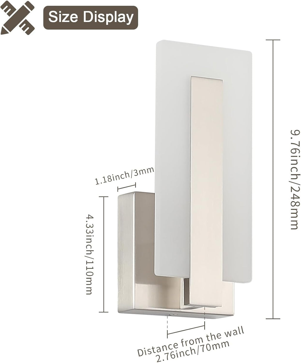 Modern LED Up Down Wall Sconce Set