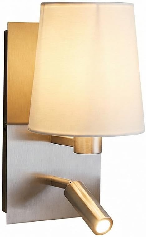 12.1" White Fabric Wall Sconce