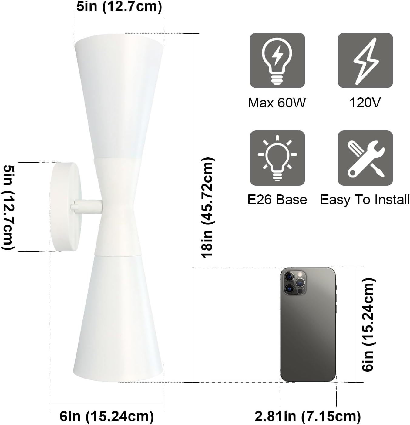 Modern Indoor Up Down Wall Sconce