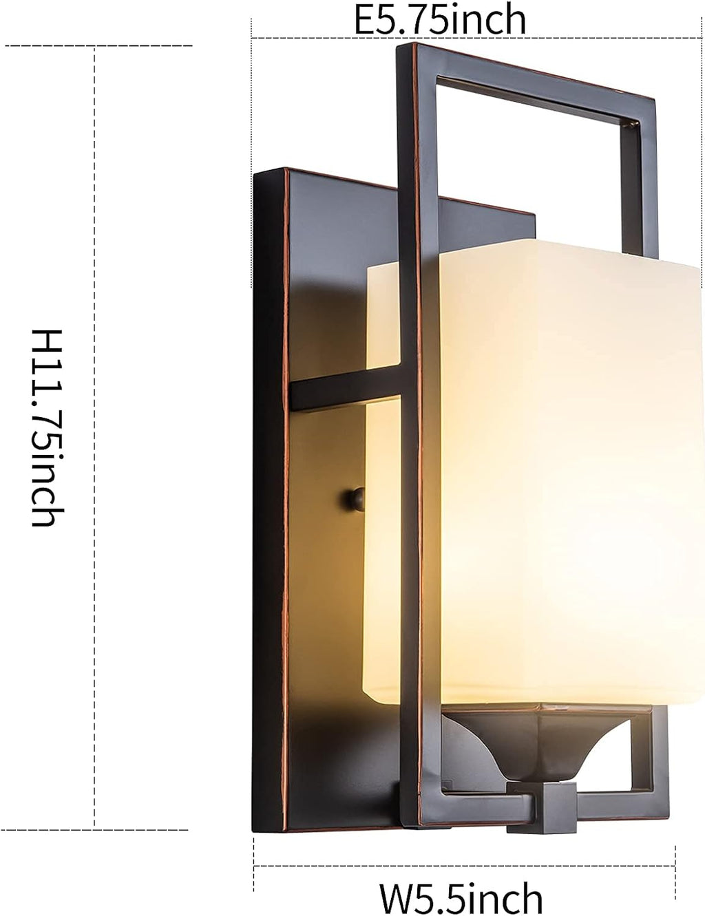Bronze Vintage Milk Glass Wall Sconces