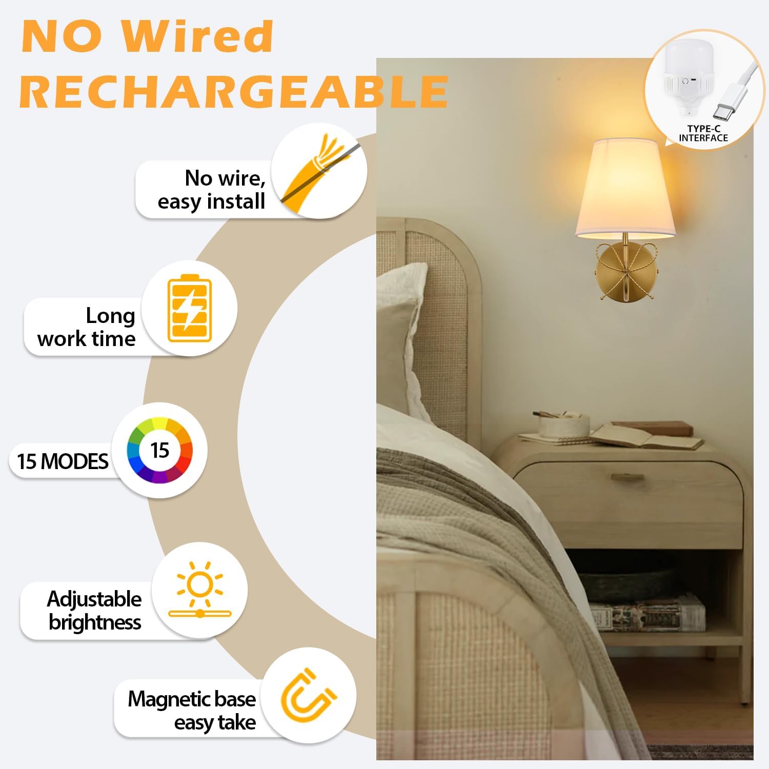 Bow Wireless Wall Sconce Set