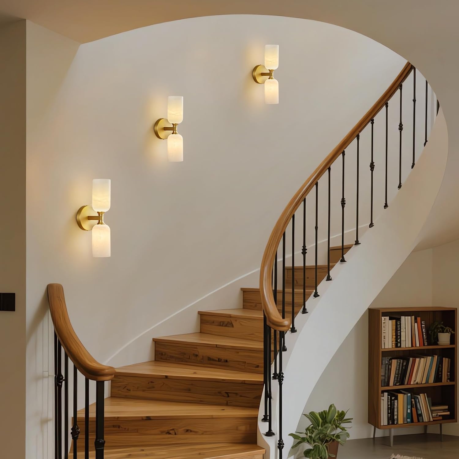 14" Alabaster Wall Sconces