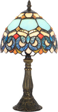 Small Tiffany Stained Glass Table Lamp