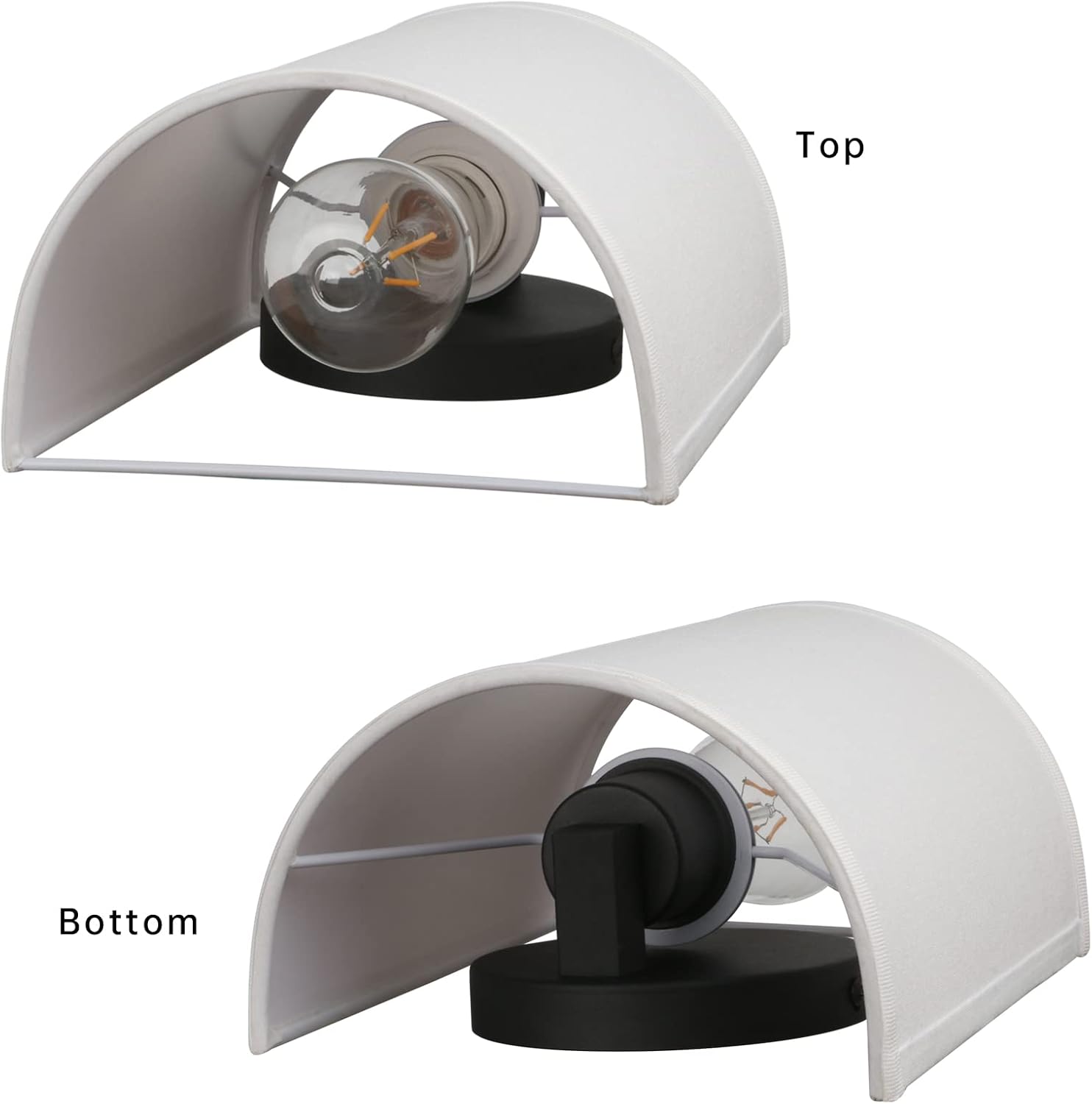 White Fabric Decor Wall Sconce Lighting