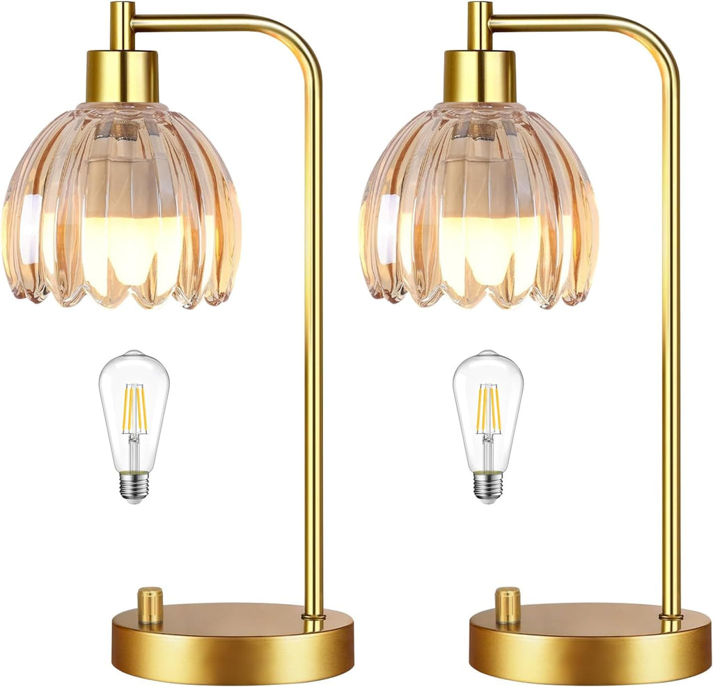 Tulip Glass Table Lamps Set