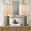 Green Ceramic Table Lamps Set