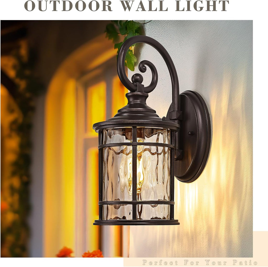 Bronze Outdoor Porch Wall Lantern