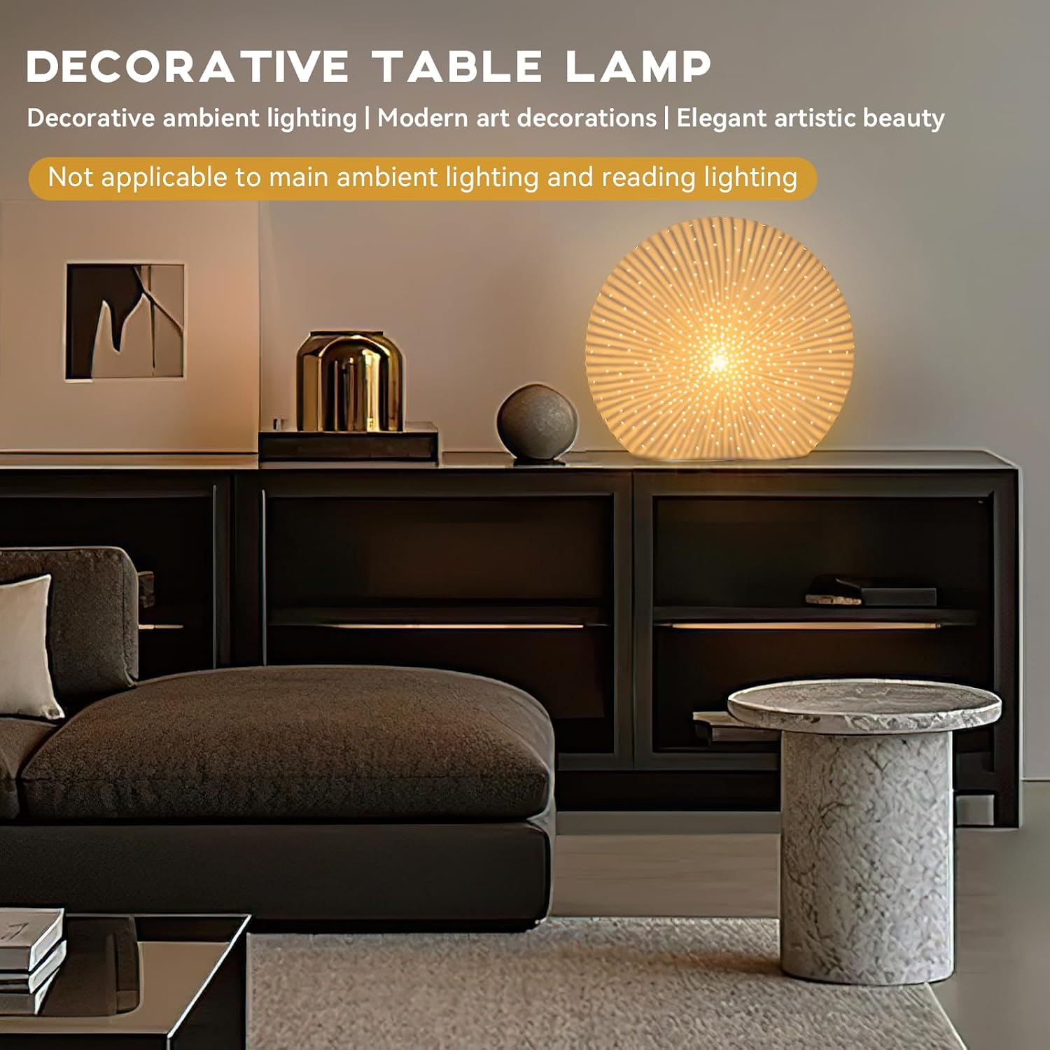10.5" Modern White Ceramic Table Lamp
