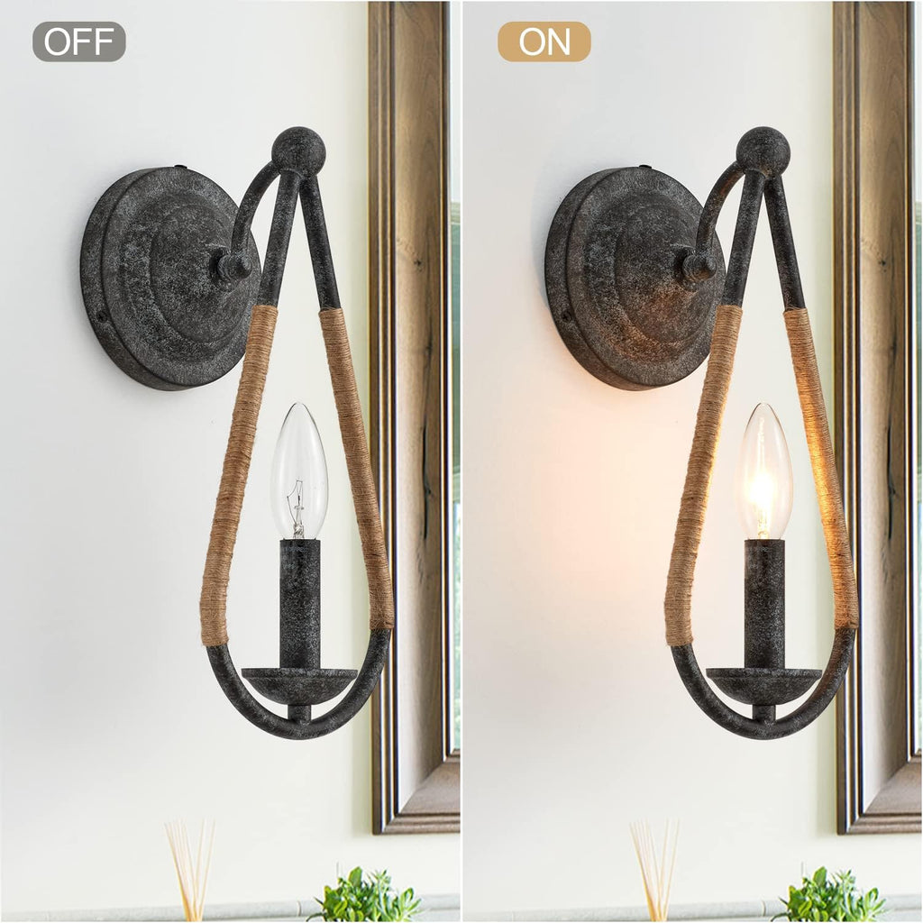 Rustic Wall Sconces Set of 2