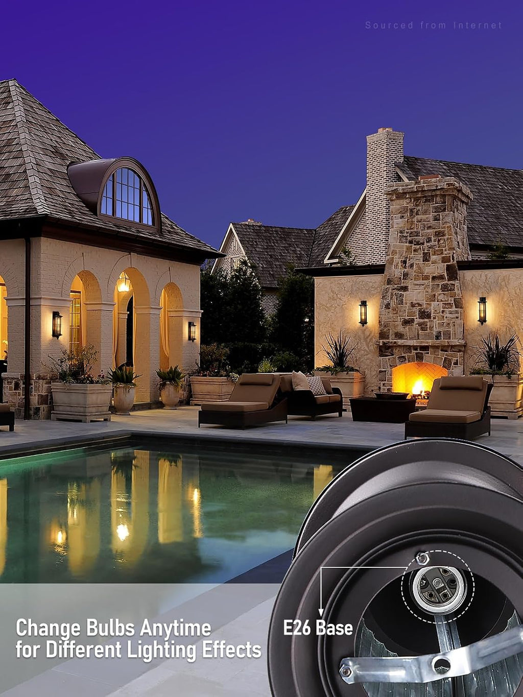 Bronze Large Outdoor Wall Lantern
