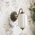Gold Milk Glass Wall Sconce