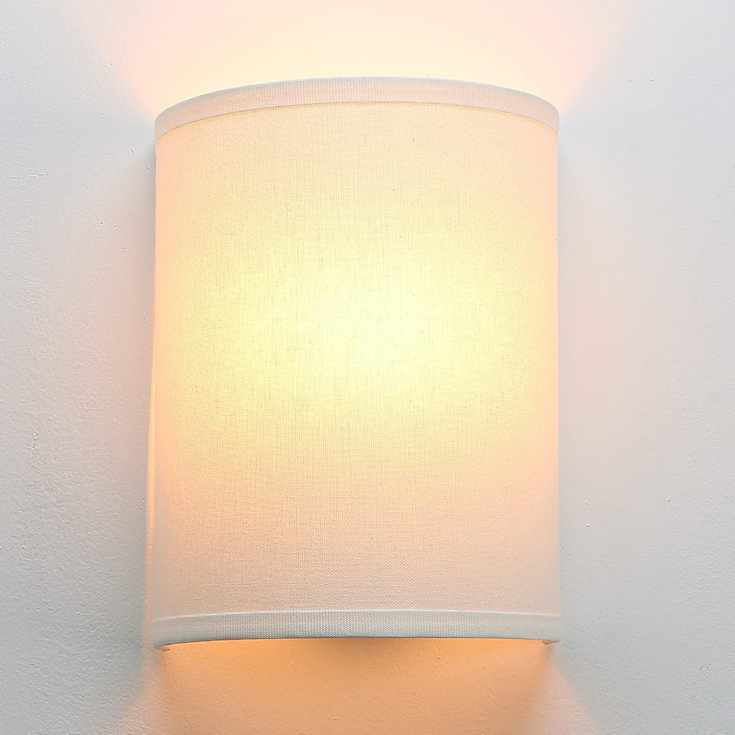 White Fabric Decor Wall Sconce Lighting