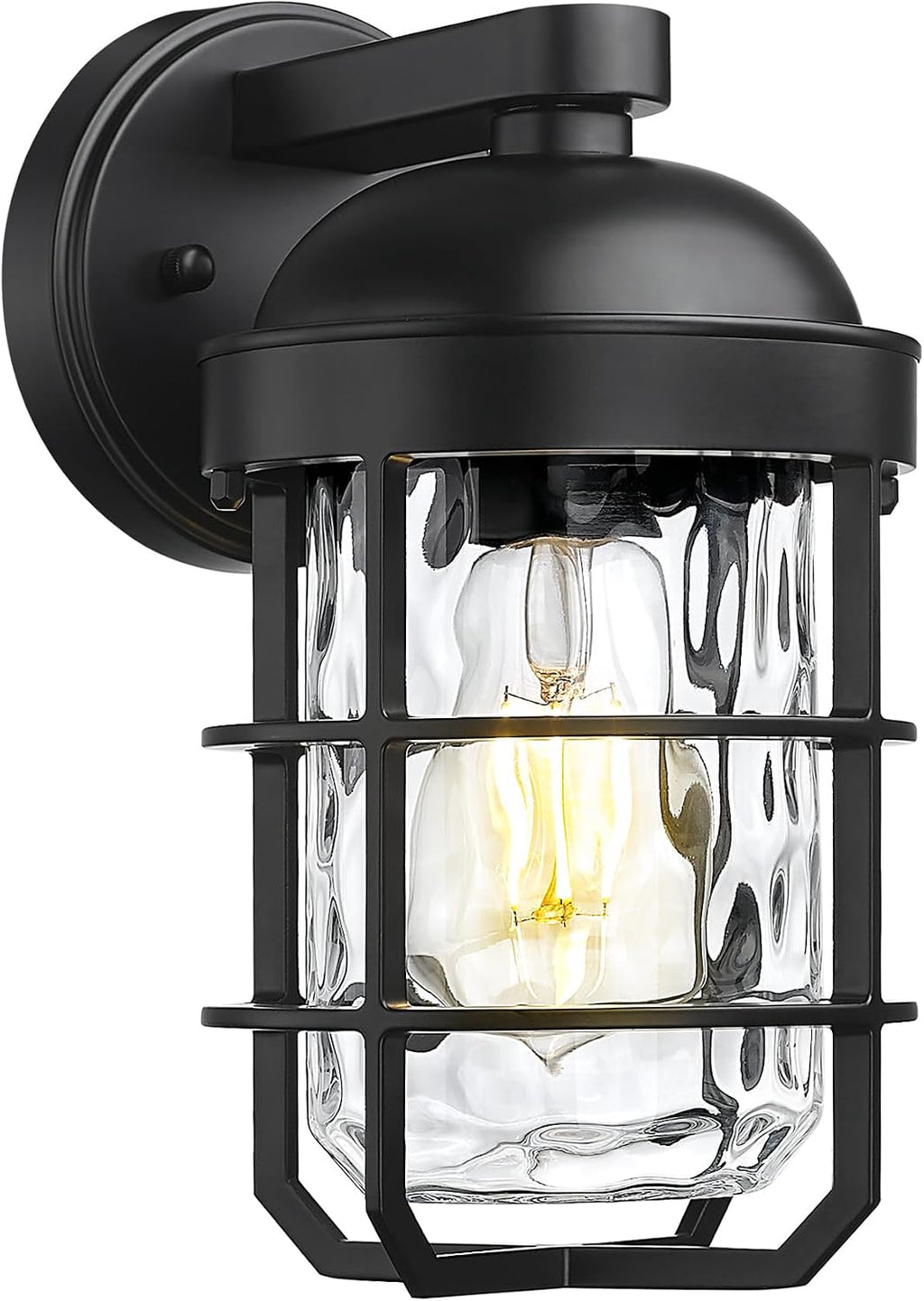 Black Cage Outdoor Wall Lantern