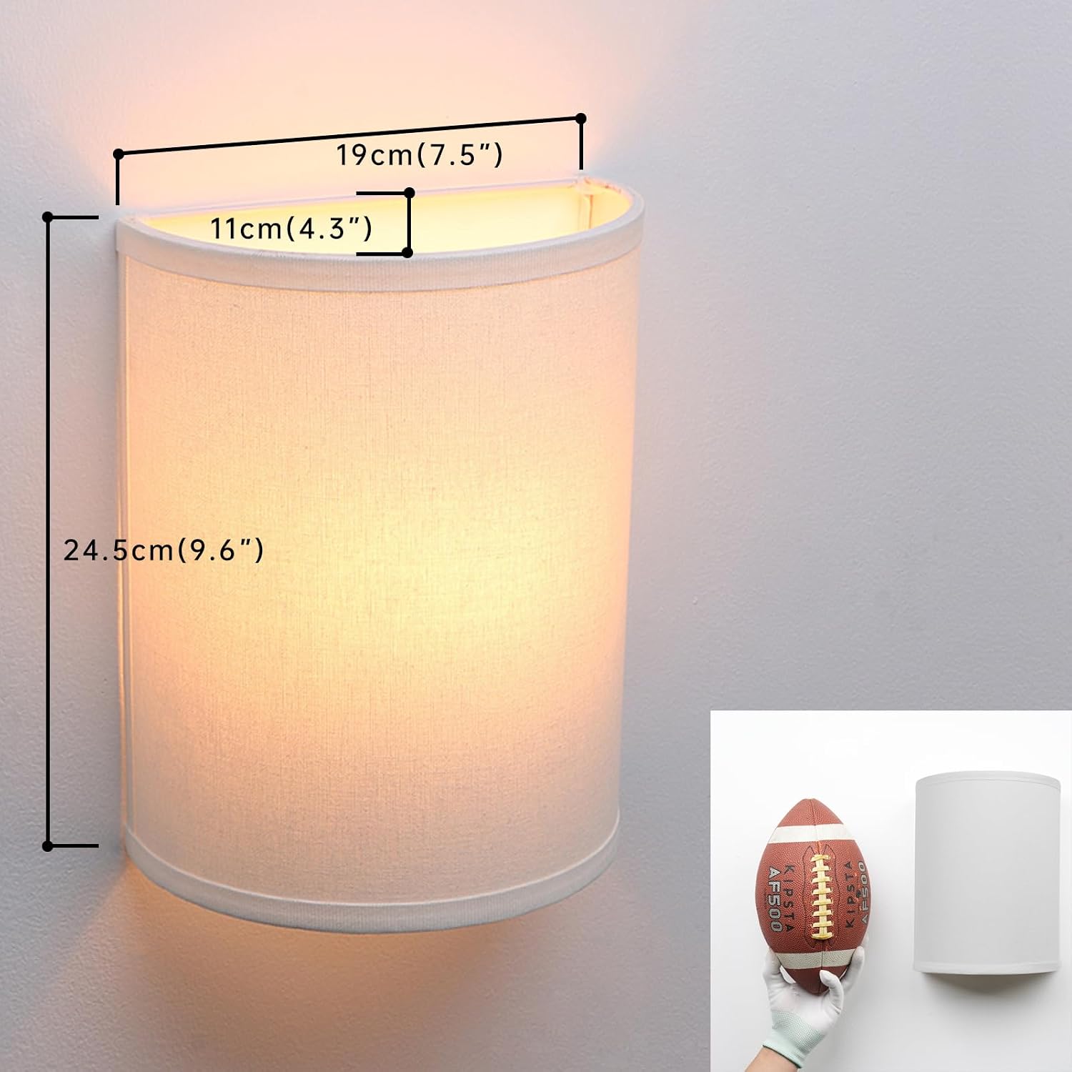 White Fabric Decor Wall Sconce Lighting