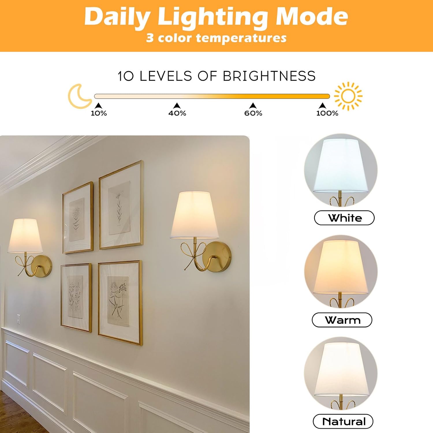 Bow Wireless Wall Sconce Set