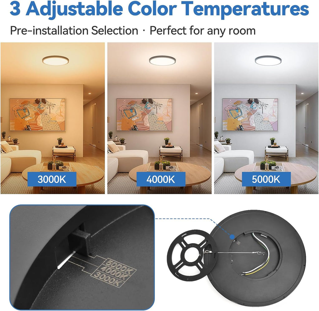 CycevSun Black LED Ceiling Light 4 Pack
