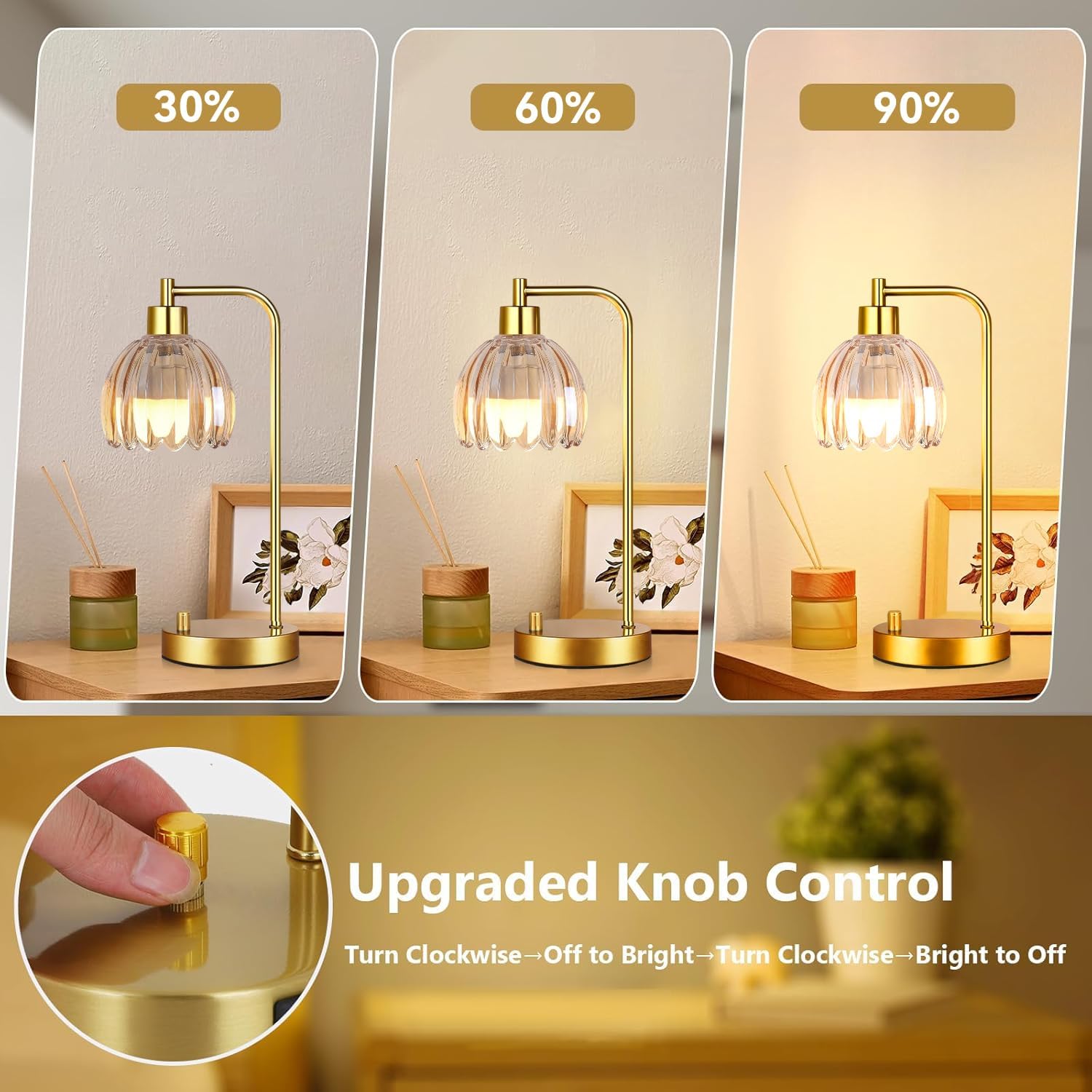 Tulip Glass Table Lamps Set