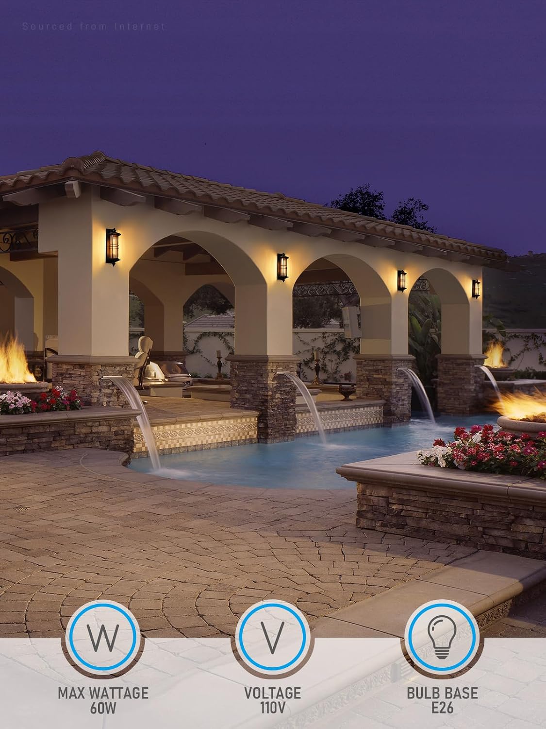 Bronze Large Outdoor Wall Lantern