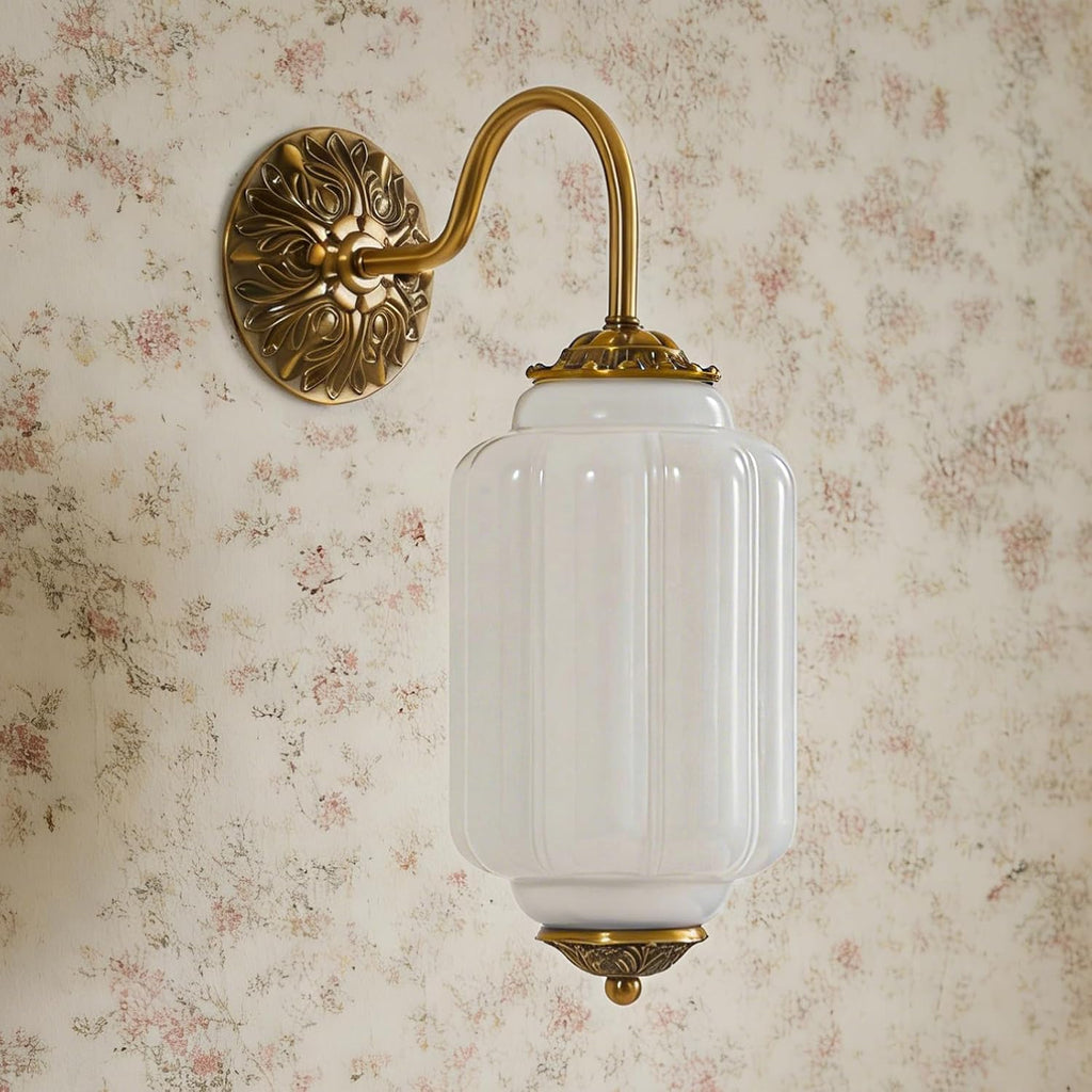 Vintage Milk Glass Wall Sconce