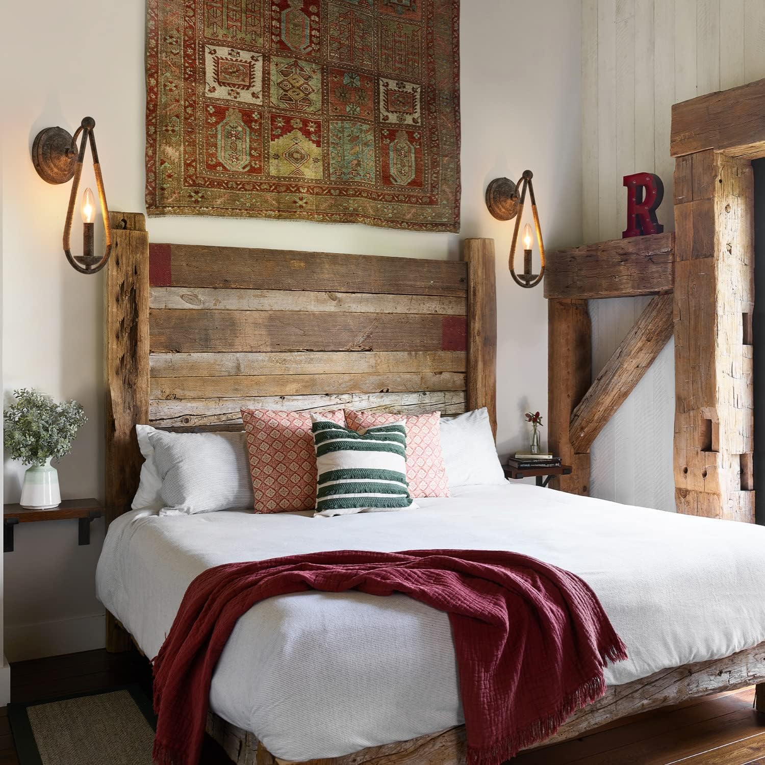 Rustic Wall Sconces Set of 2
