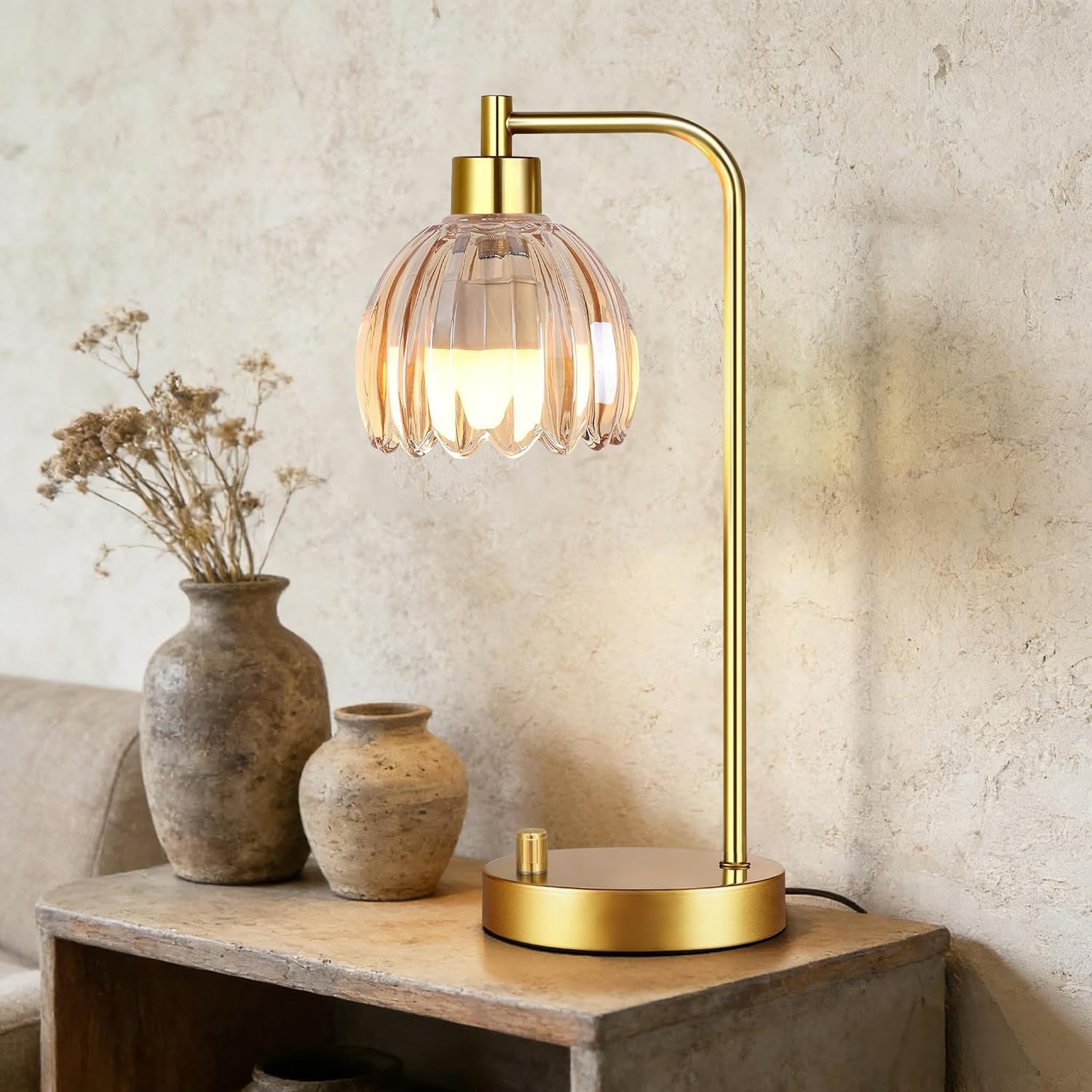 Tulip Glass Table Lamps Set