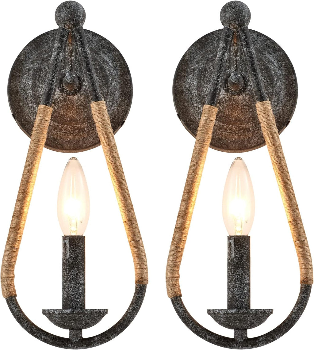 Rustic Wall Sconces Set of 2