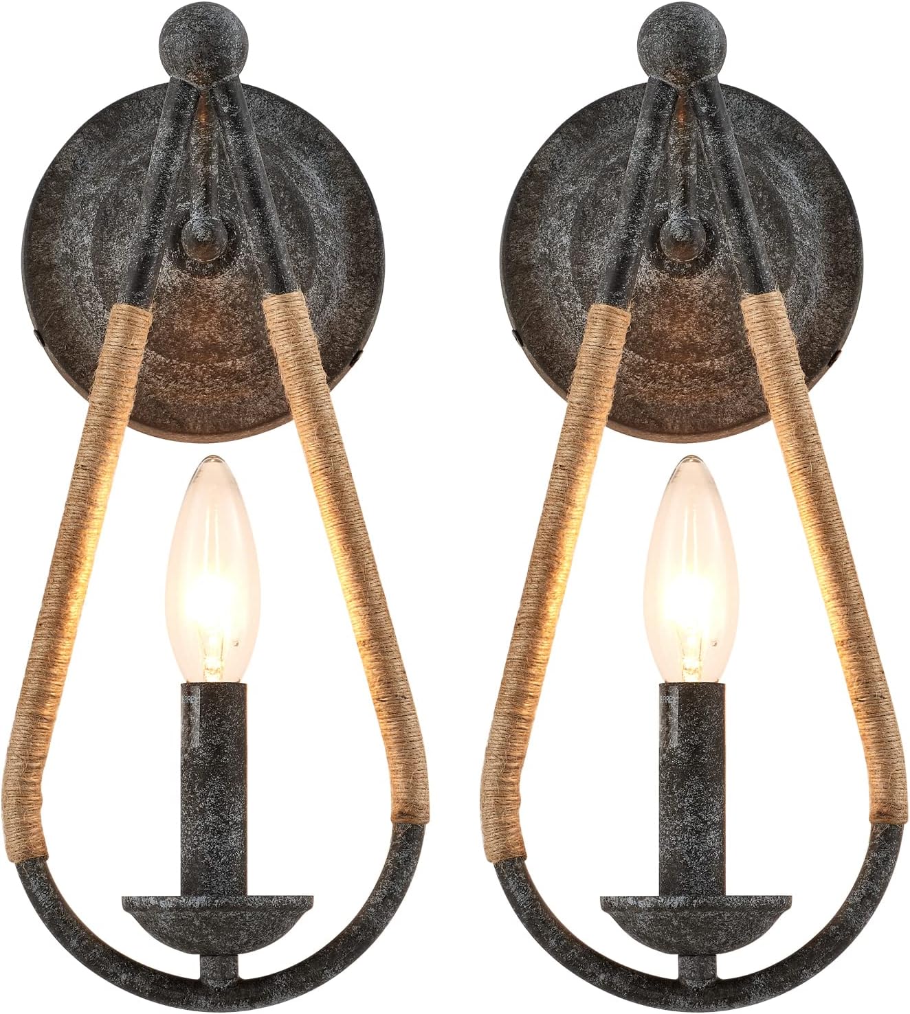 Rustic Wall Sconces Set of 2