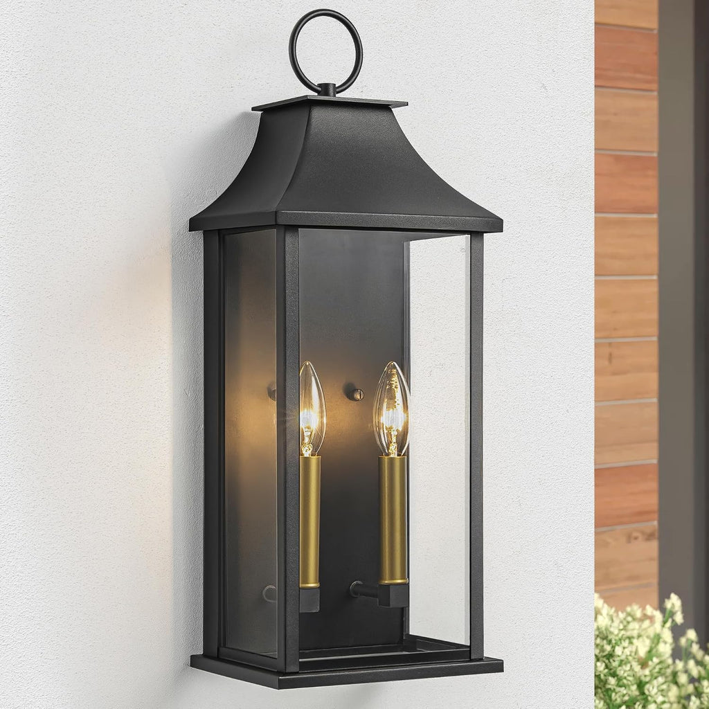 Black Dusk to Dawn Outdoor Wall Lantern