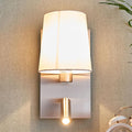 12.1" White Fabric Wall Sconce