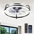 Black Low Profile Fandelier Ceiling Fan