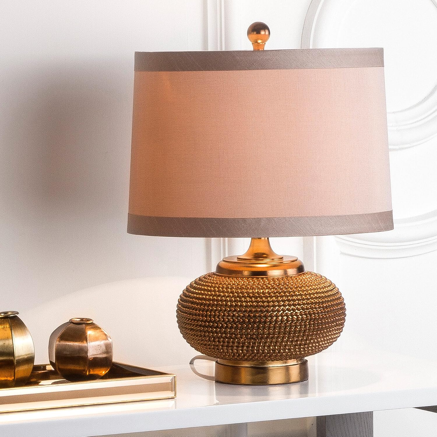 Gold Bead Table Lamp